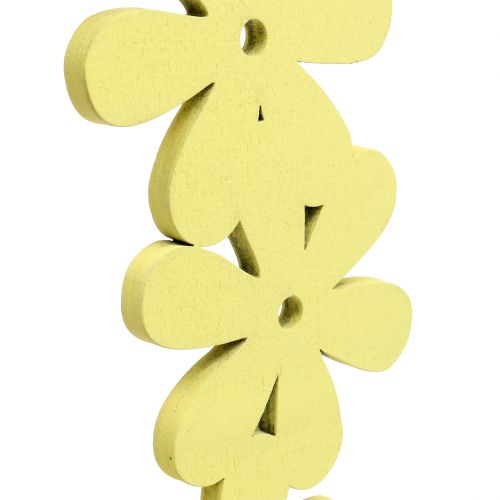 Floristik24 Flower wreath wood in yellow Ø35cm 1pc