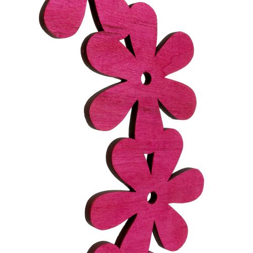 Product Flower wreath wood in pink Ø35cm 1pc