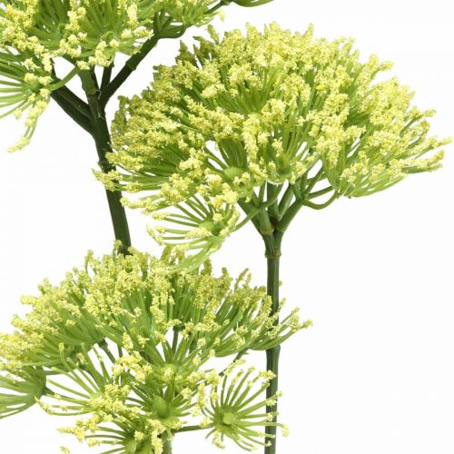 Product Artificial flower branch Yellow fennel artificial branch with 3 flowers 85cm