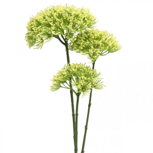 Floristik24 Artificial flower branch Yellow fennel artificial branch with 3 flowers 85cm