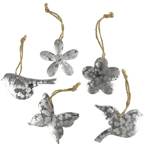 Flower bird butterfly metal 5,5cm - 7,5cm 15pcs | Floristik24.co.uk