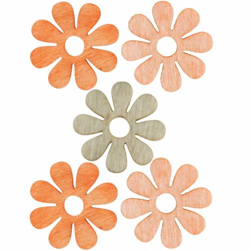 Floristik24 Flowers for scattering, spring decoration, wooden flowers, scattered decoration flowers 144 pieces