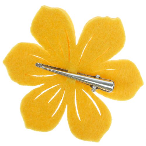 Product Felt flower on clip 7cm 24pcs