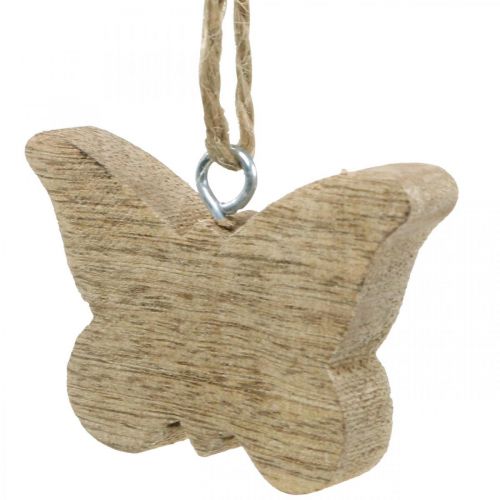 Floristik24 Wooden pendant, flower butterfly heart, spring decoration natural H5.5/4cm 12 pieces