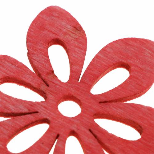 Floristik24 Scatter decoration flower wood orange, yellow, green 4cm 72 pcs