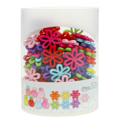 Product Flowers Ø3cm with hole sorted 135g