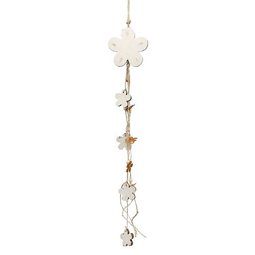 Floristik24 Flower hanger wood-metal white, rust L 95cm