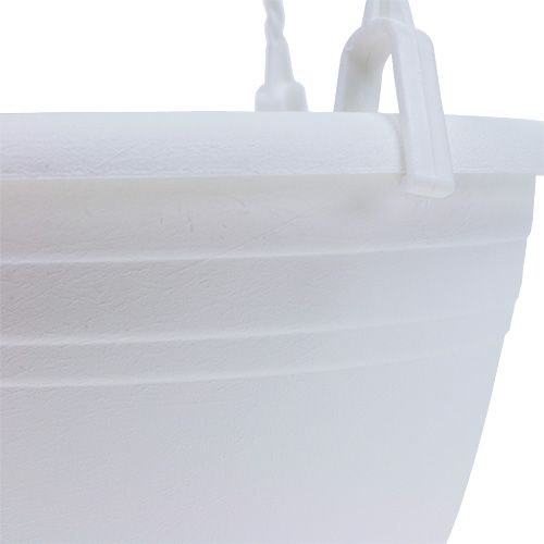 Floristik24 Flower basket Galicia White Ø20cm H12cm