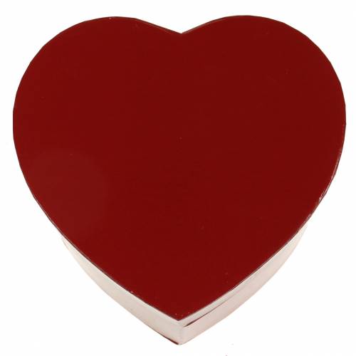Floristik24 Flower box heart red 14 / 16cm set of 2