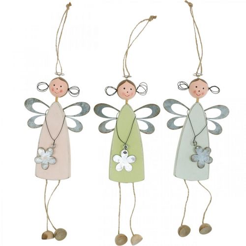 Floristik24 Flower fairy with tree legs, spring, little elves with flower, decoration hanger flower elf 3pcs