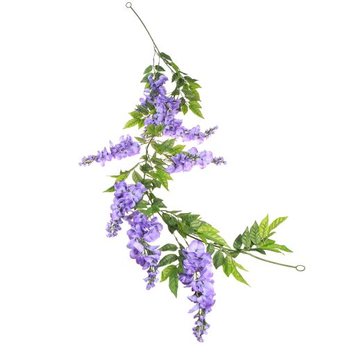 Floristik24 Flower garland artificial garland wisteria purple green 155cm