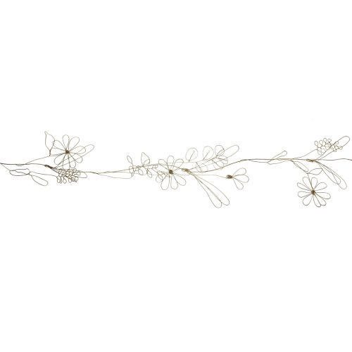Floristik24 Flower garland metal decorative hanger gold motif meadow 110cm