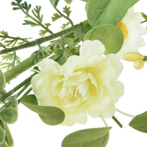 Product Flower Garland Artificial Decoration Garland Cream Yellow White 125cm