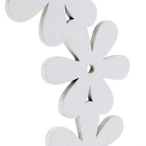 Floristik24 Flower wreath wood white Ø15cm 8pcs