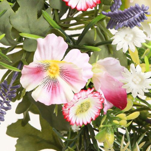 Product Flower wreath artificial spring flowers cream pink Ø33cm