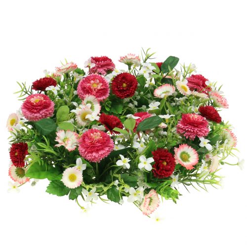 Floristik24 Flower wreath with Bellis Pink-White Ø30cm