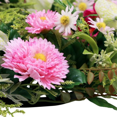 Floristik24 Flower wreath artificial door wreath spring summer Ø30cm H9cm