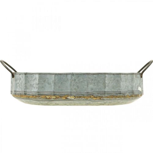 Product Flower bowl metal zinc bowl antique set of 2 L45cm/59cm