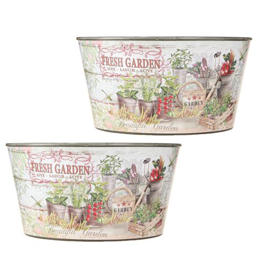 Product Flower bowl vintage plastic Fresh Garden colorful Ø21cm 2pcs