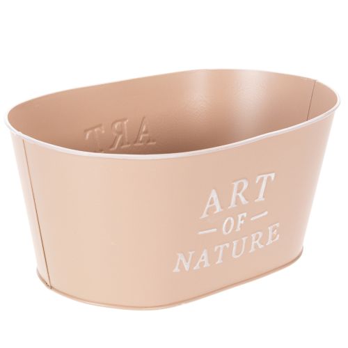 Oval zinc flower bowl, antique rose, planter, 27×18cm, H12.5cm | Floristik24.co.uk