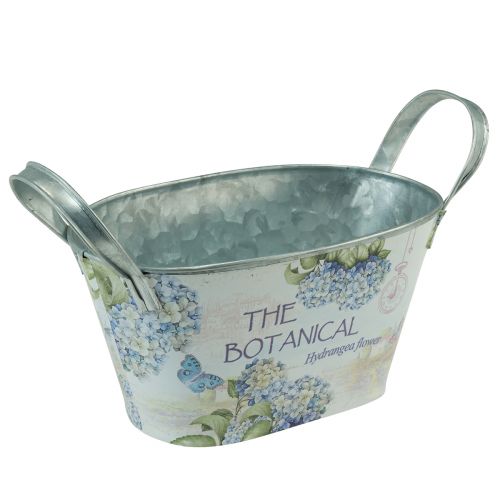 Product Flower bowl with handles hydrangeas metal 26×13×14.5cm