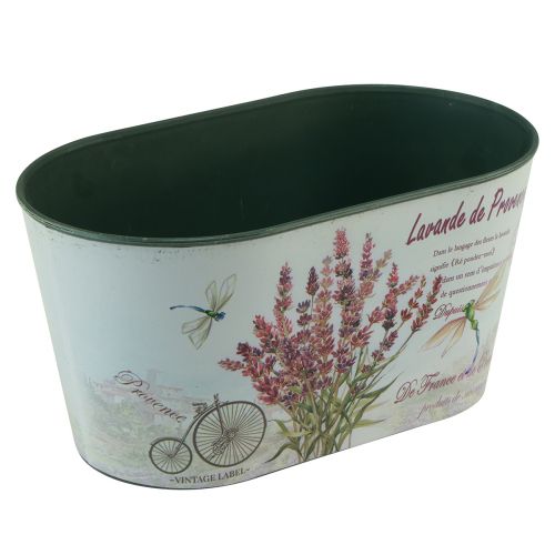 Floristik24 Flower bowl oval lavender flower pot plastic 21.5×12.5cm H11cm