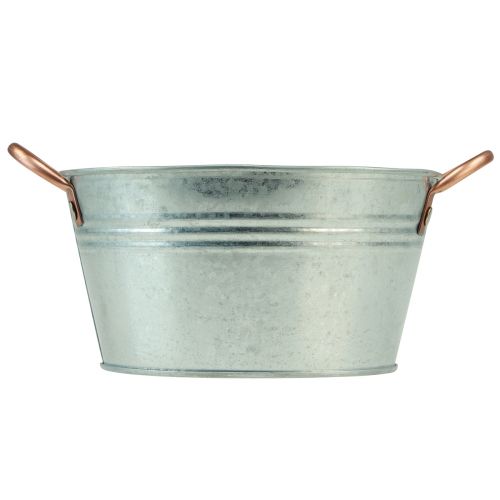 Product Flower bowl round with handles metal bowl Ø17.5cm H9cm