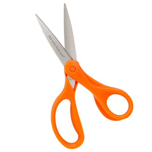 Product Flower scissors with teeth made of stainless steel in orange 20cm