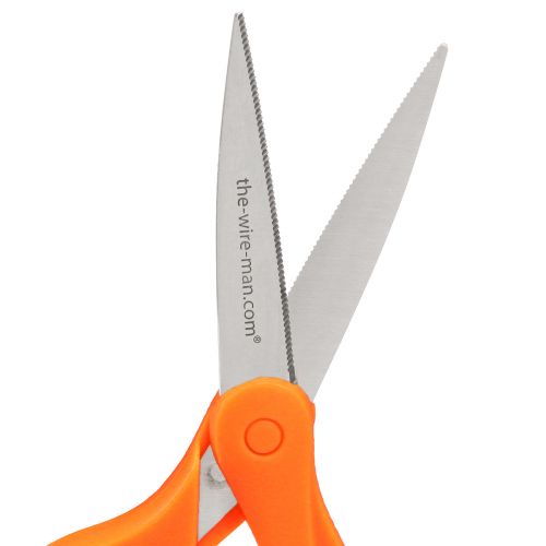 Product Flower scissors with teeth made of stainless steel in orange 20cm