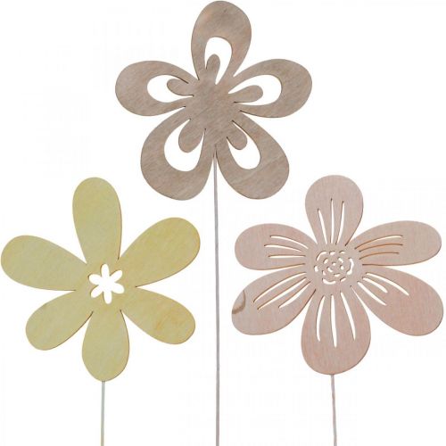 Garden Stakes Flower Flower Stakes Yellow/Pink/Pink Ø9.5cm 15pcs