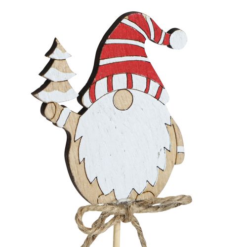 Product Flower sticks wooden Christmas gnome 5x8cm 12 pcs