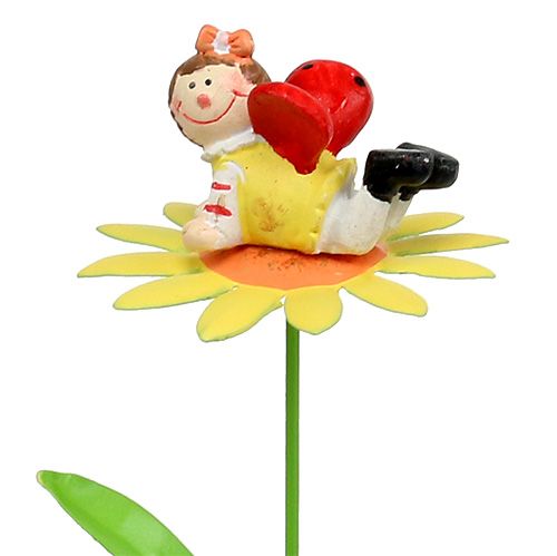 Floristik24 Flower plug metal flower sort. 6,5cm L32cm 4pcs