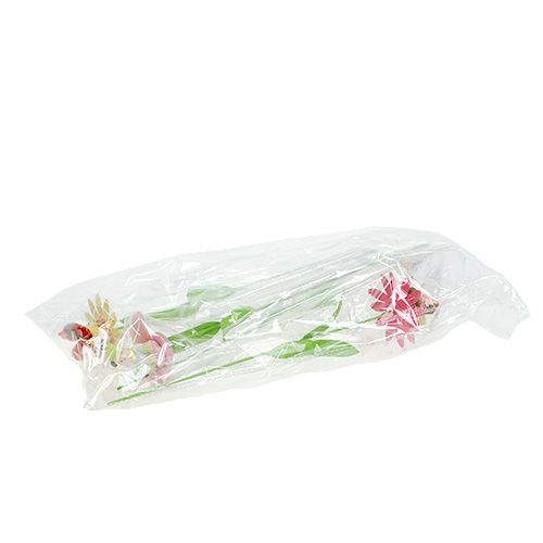 Floristik24 Flower plug metal flower sort. 6,5cm L32cm 4pcs