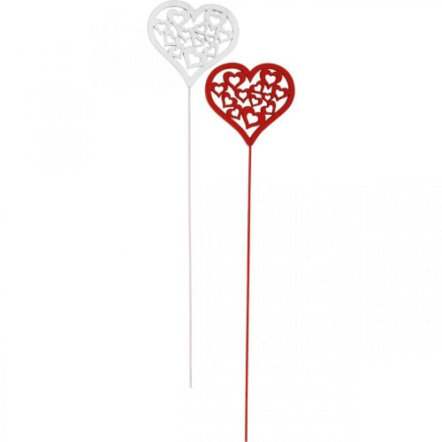 Product Flower plug heart red, white decorative plug Valentine&#39;s Day 7cm 12pcs
