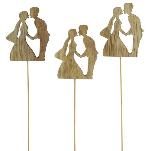Product Flower plug wedding decoration cake topper wedding couple natural 28.5cm 14pcs