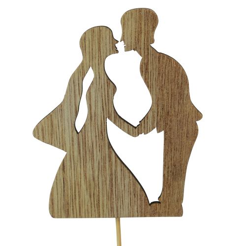 Product Flower plug wedding decoration cake topper wedding couple natural 28.5cm 14pcs