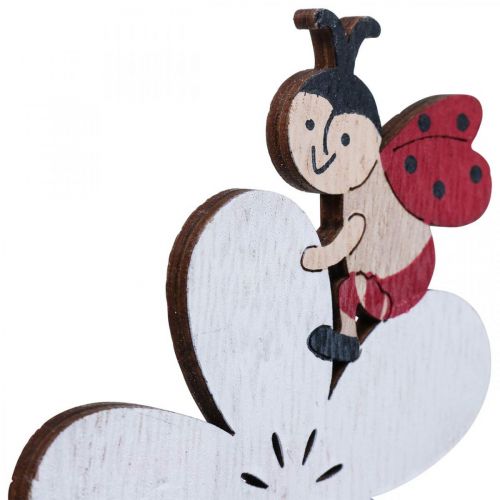 Floristik24 Flower plugs wooden ladybug deco summer decoration 8x10cm 9pcs