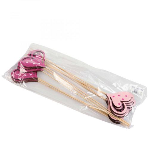 Product Flower Plug Mother&#39;s Day Decorative Plug Heart Pink 7cm 12 Pcs