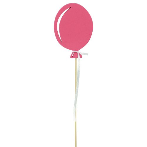 Floristik24 Flower stick bouquet decoration cake topper balloon pink 28cm 8 pcs