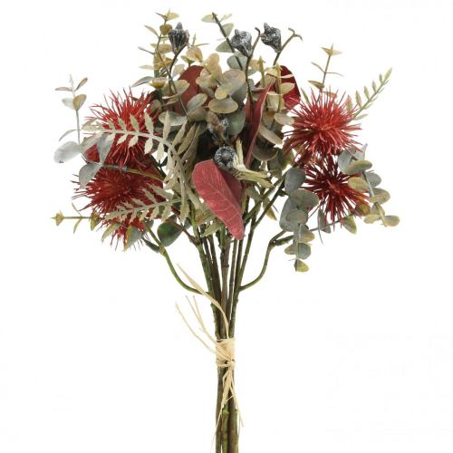 Floristik24 Bouquet artificial flowers eucalyptus thistle floral decoration 36cm