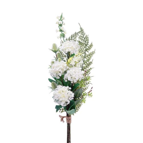 Floristik24 Artificial Flower Bouquet Snowball Teasel Artificial Fern 65cm