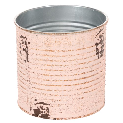 Product Flower pot decorative can salmon metal summer decoration Ø11cm H10.5cm