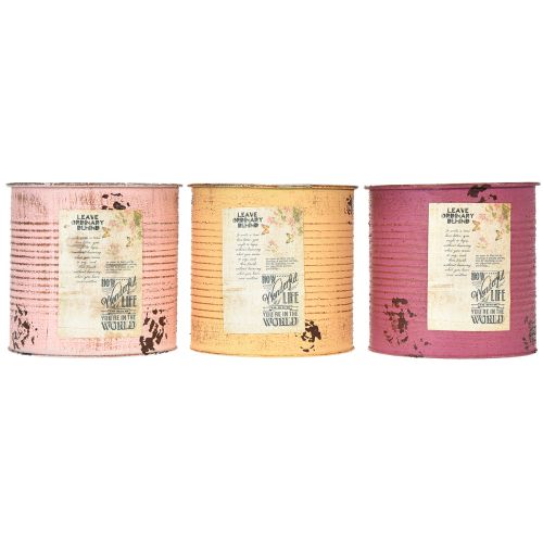 Product Vintage Design Flower Pot Can for Living Room and Office Decoration 15cm 3pcs