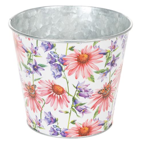 Floristik24 Flower pot, spring decoration, planter, metal, Ø14cm H12.5cm
