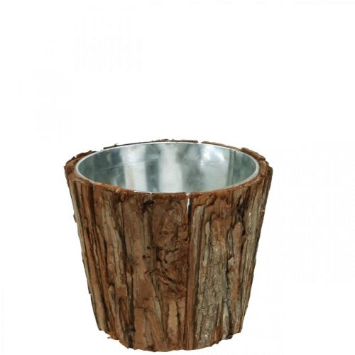 Floristik24 Planter, flower pot high, tree bark decoration Ø14cm H12.5cm