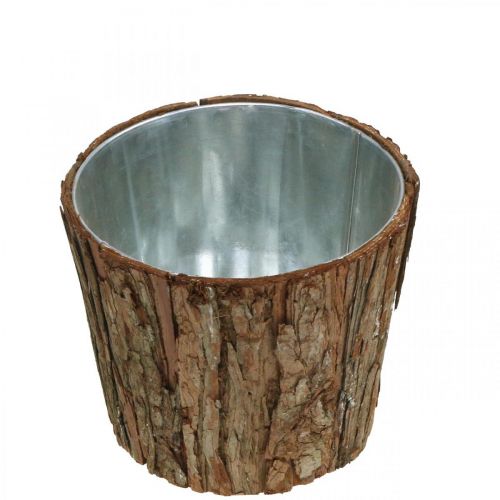 Floristik24 Planter, flower pot high, tree bark decoration Ø19cm H15.5cm