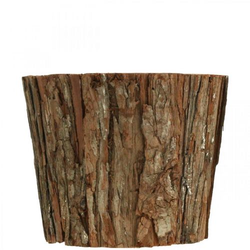 Floristik24 Planter, flower pot high, tree bark decoration Ø19cm H15.5cm