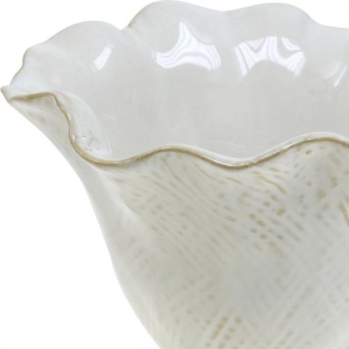 Product Flower pot ceramic planter flower cup plant pot white Ø15cm