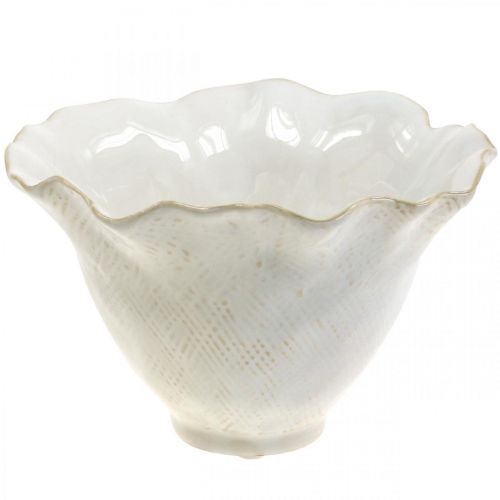 Product Flowerpot Ceramic Planter Flower Cup Plant Pot White Ø19cm