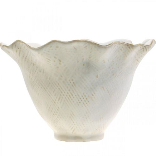 Product Flowerpot Ceramic Planter Flower Cup Plant Pot White Ø19cm